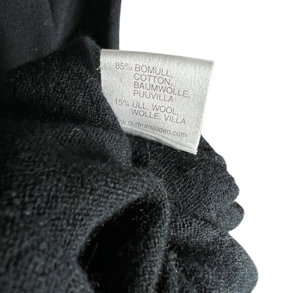 Gundrun Sjoden Crochet Cotton / Wool Sweater Embroidered Dress in Black Size L - Picture 8 of 11